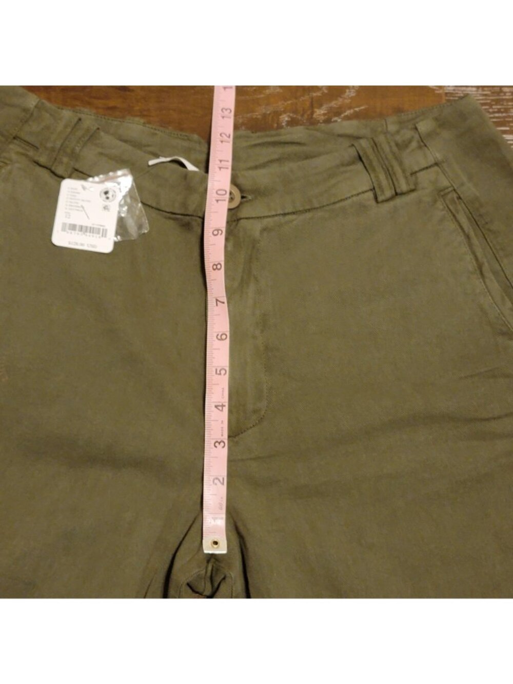 Free People Spotlight Washed Barrel Chino Trousers Olive Y2K 90s Womens 12 - Picture 5 of 8
